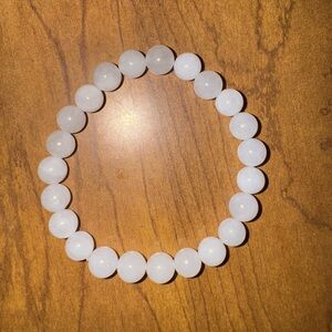 Elegant Milky Quartz Beaded Bracelet
